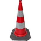 Pachołek drogowy 75cm U-23b | PCV, 5,6 kg, odblaskowy